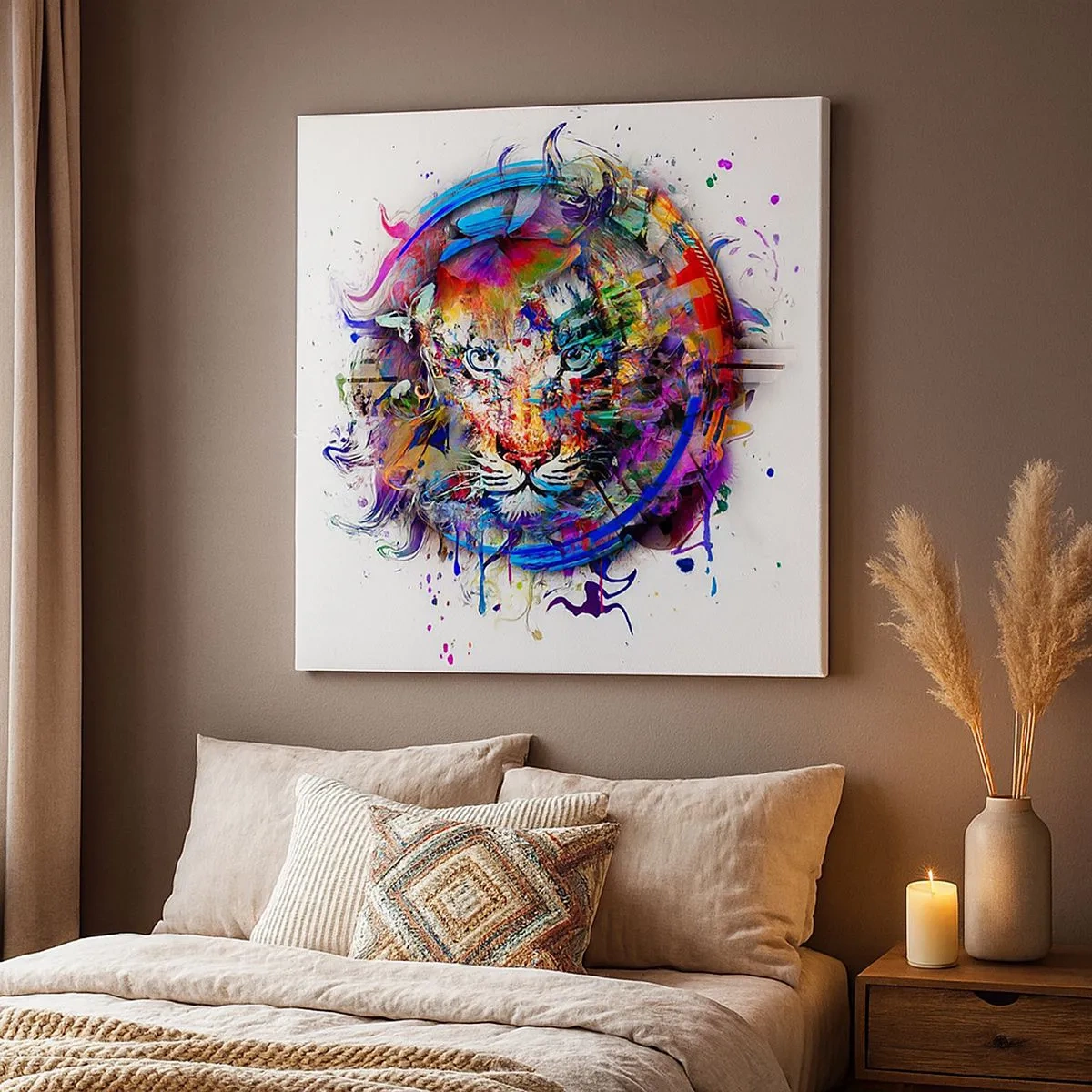 Vászonkép - Szivárványfátyol mögött lapul - 30x30 cm