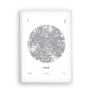 Poszter fekete keretben - Róma anatómiája - 70x100 cm
