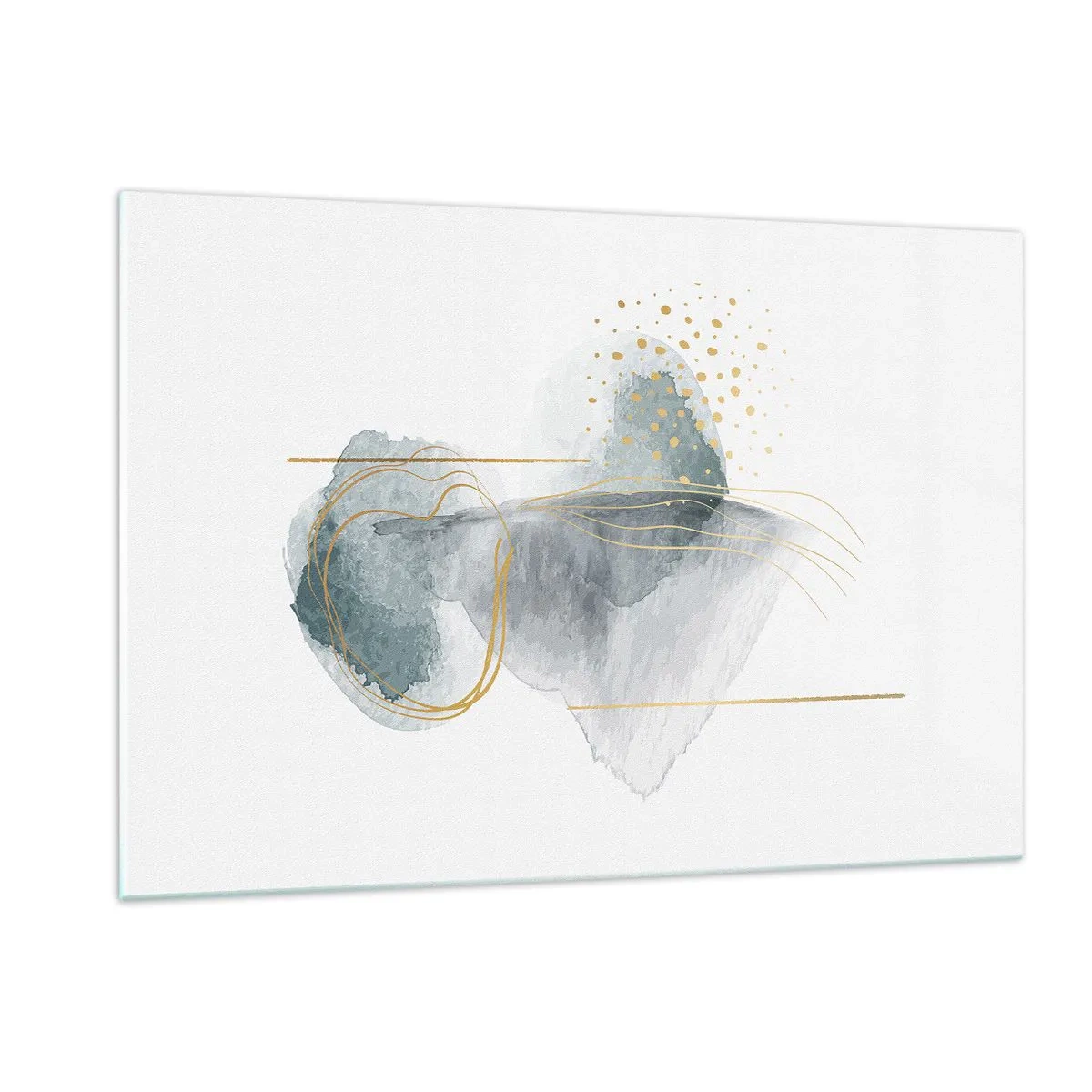 Üveg kép - A szürkeség és az arany kapcsolatáról - 120x80 cm
