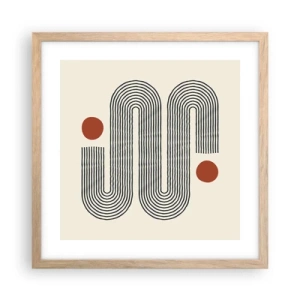 Poszter világos tölgy keretben - Elejétől végéig - 40x40 cm