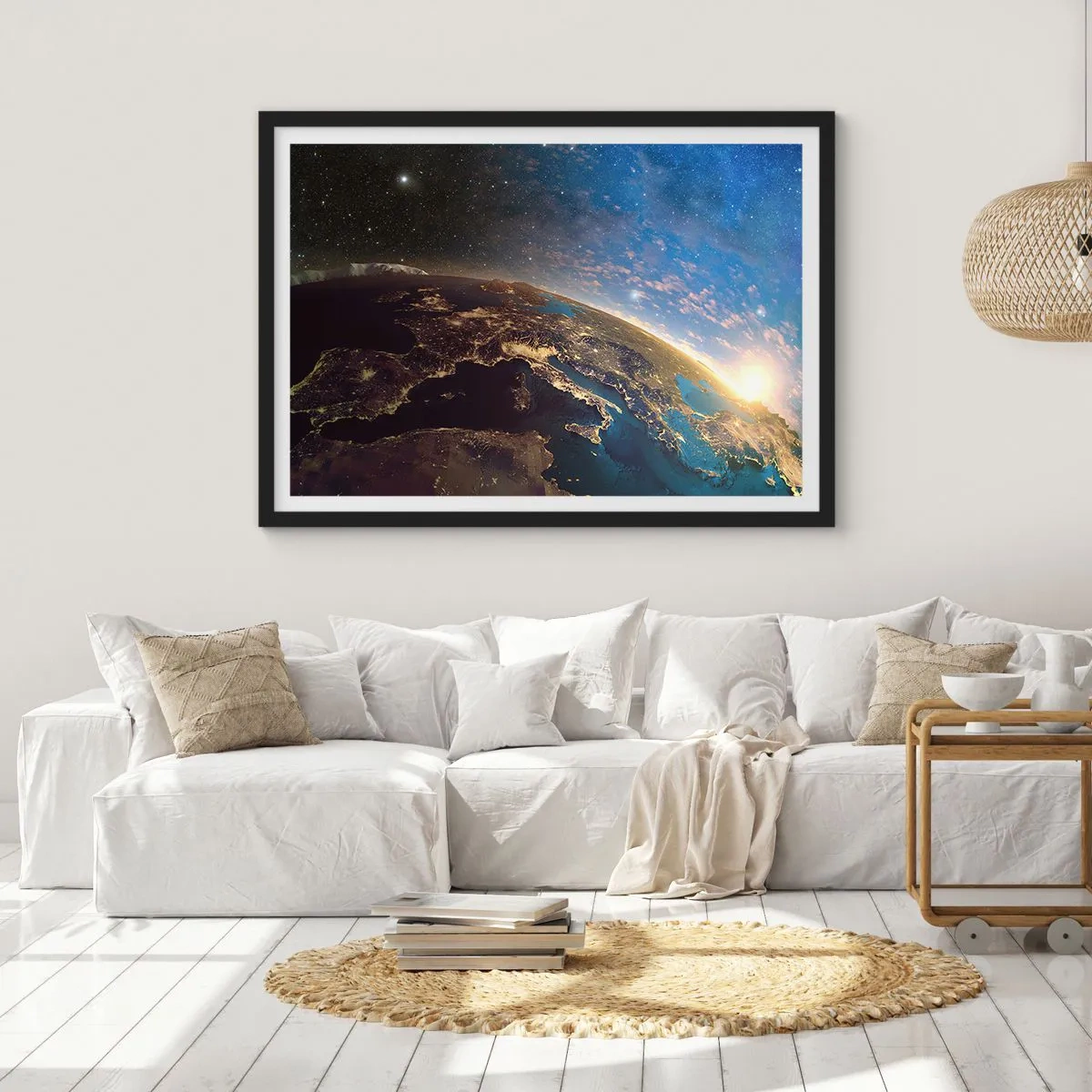 Poszter fehér keretben - Tekintsünk magunkra távolról - 70x50 cm