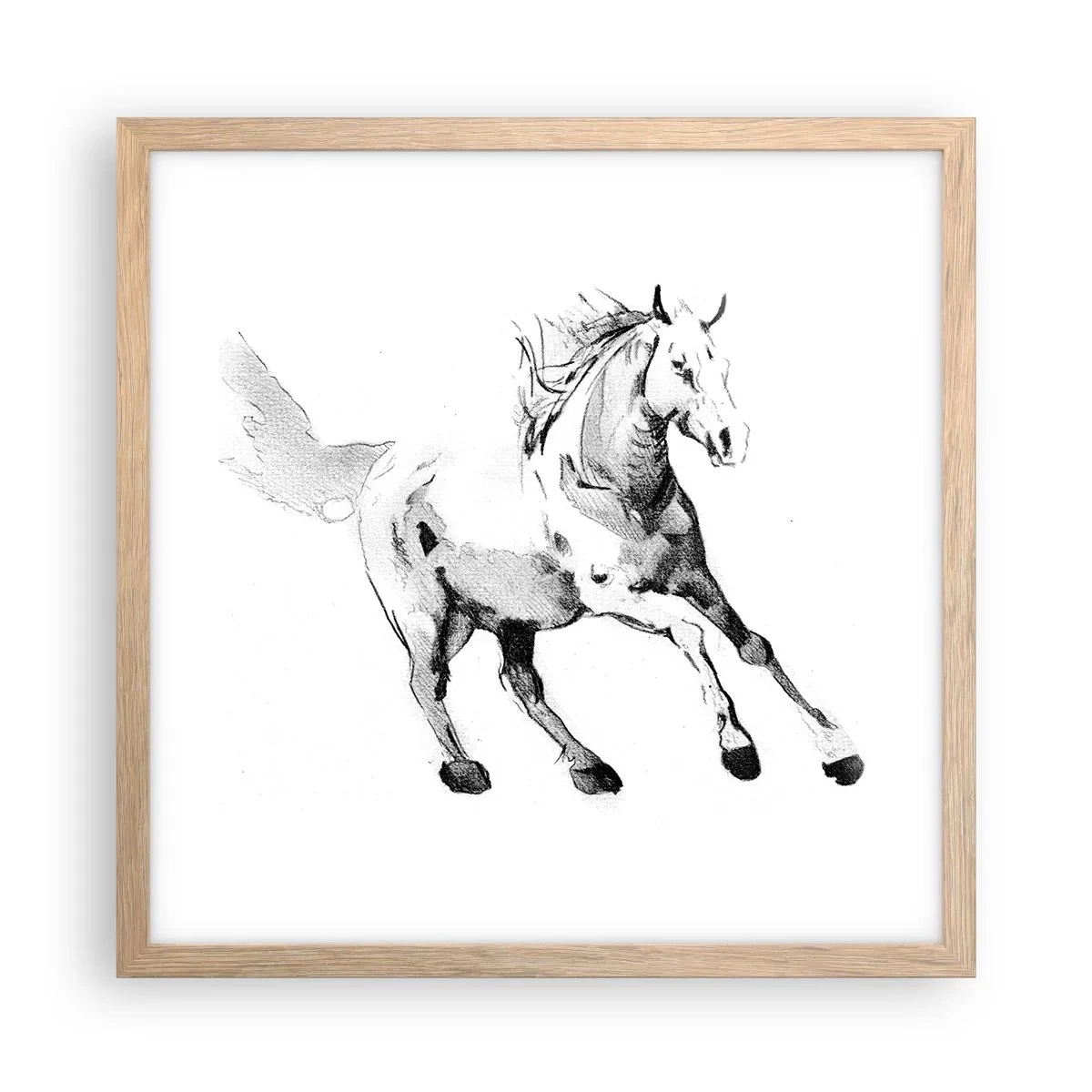 Poszter világos tölgy keretben - Megszelídíthetetlen lélek - 40x40 cm