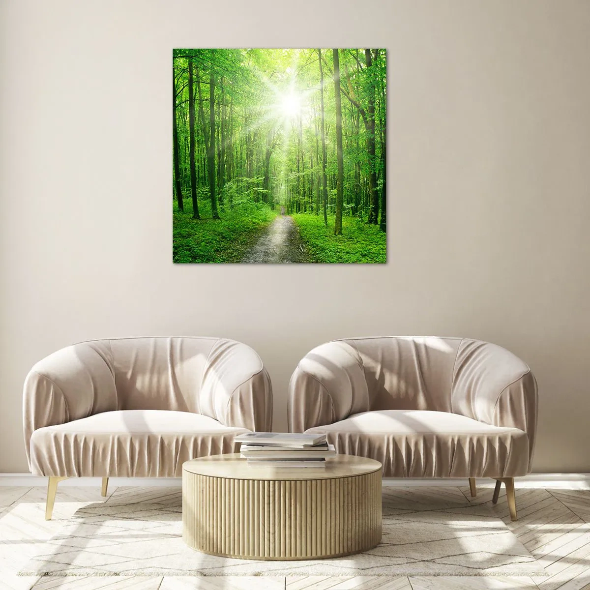 Üveg kép - A zöld katedrális - 60x60 cm