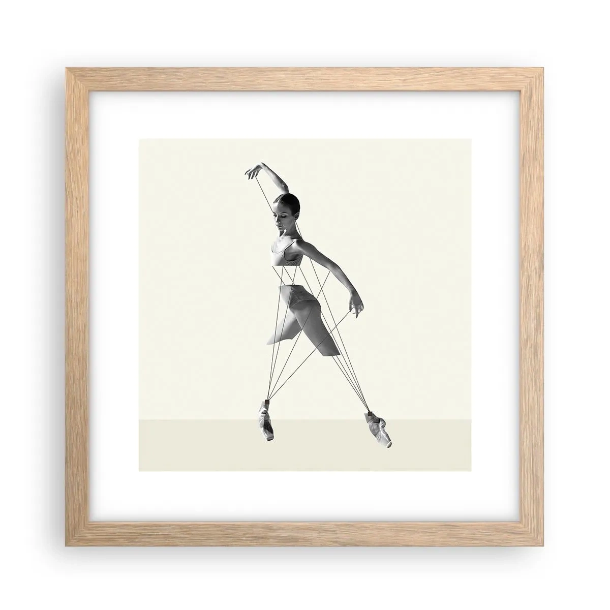 Poszter világos tölgy keretben - A világ színházában - 30x30 cm