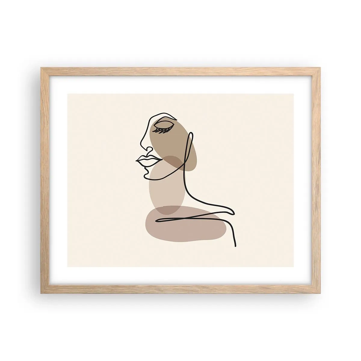 Poszter világos tölgy keretben - Elveszve a saját hangjában - 50x40 cm