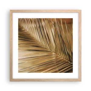 Poszter világos tölgy keretben - Természetes oszlopsor - 40x40 cm