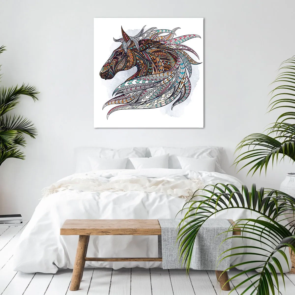 Vászonkép - Kelta harcos lova - 40x40 cm