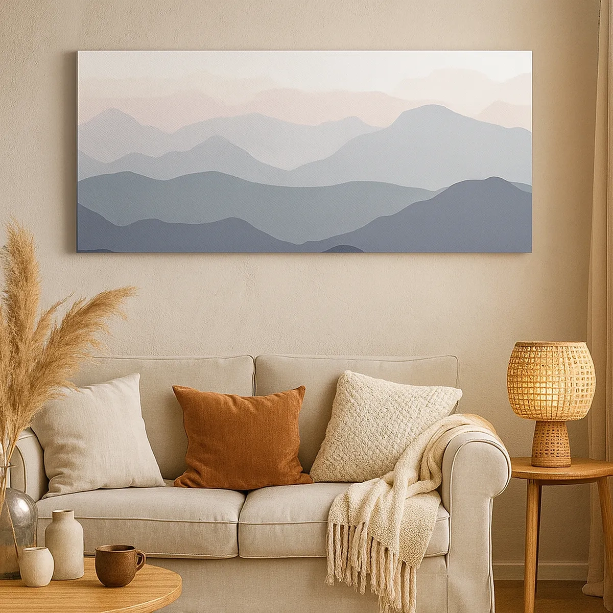 Vászonkép - A hegyek hullámai - 30x30 cm