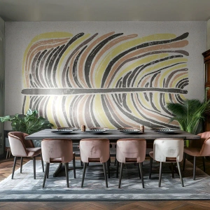Fotótapéta Premium Canvas - Élénk absztrakció - Boho, Minimalizmus, Pasztell - 400x280 cm