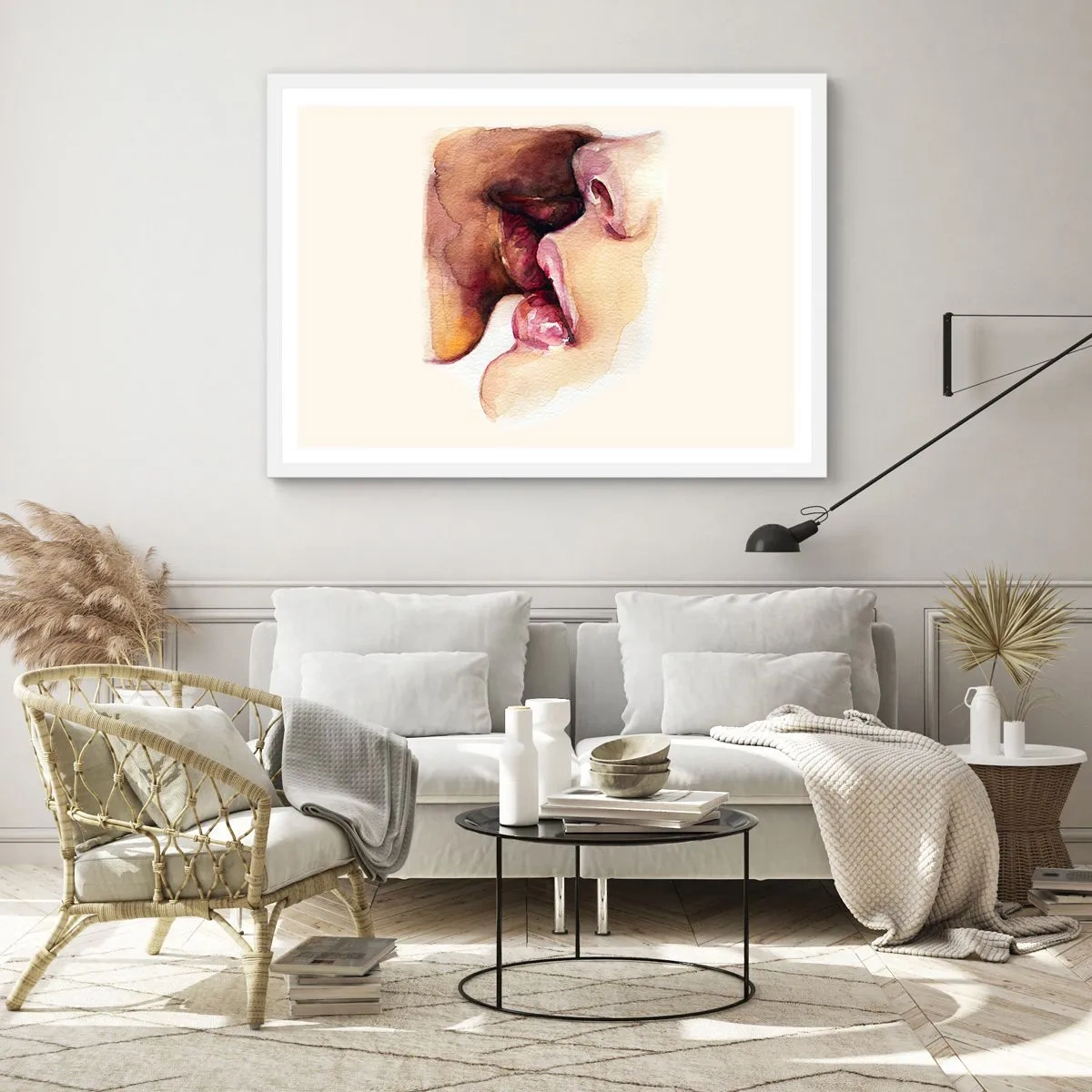 Poszter fekete keretben - Mint éjszaka és nap, föld és ég - 70x50 cm