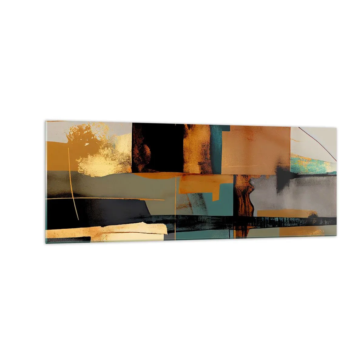 Üveg kép - Absztrakció - fény és árnyék - 140x50 cm