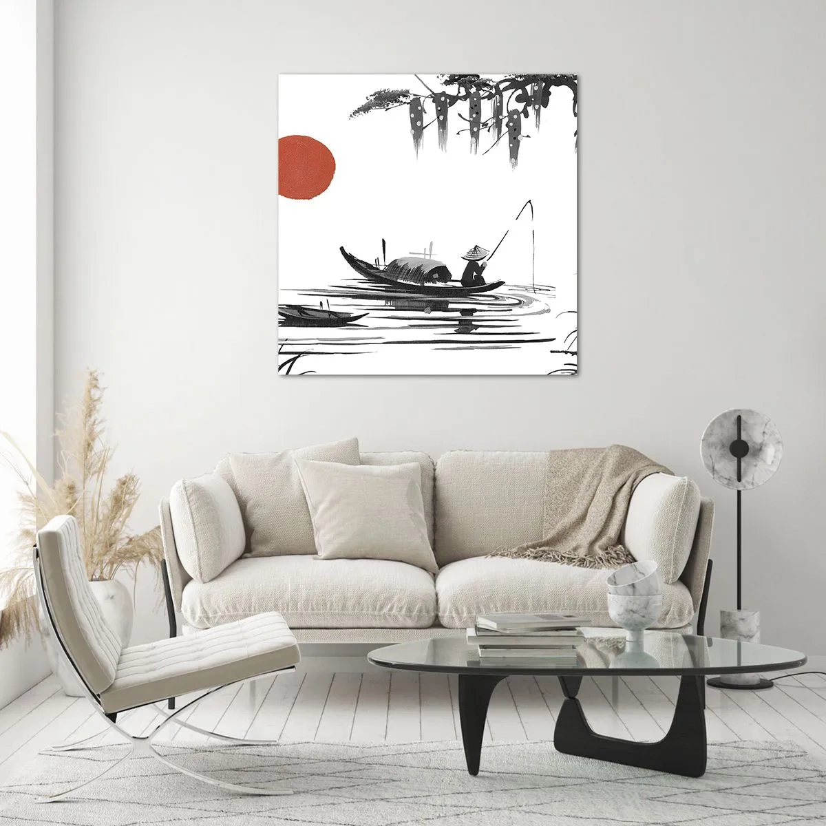 Üveg kép - Ázsiai délután - 50x50 cm