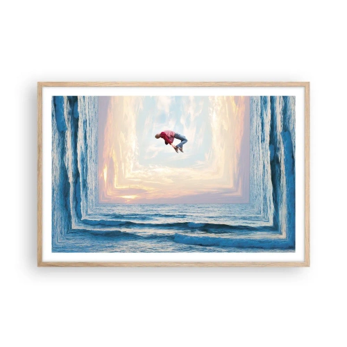 Poszter világos tölgy keretben - Egy másik dimenzióba - 91x61 cm