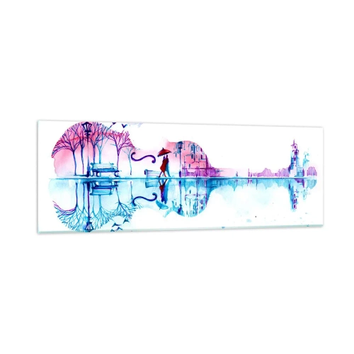 Üveg kép - Eső dalokat hozok nektek - 90x30 cm