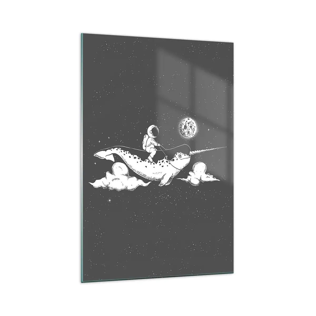 Üveg kép - Űrlovas - 70x100 cm