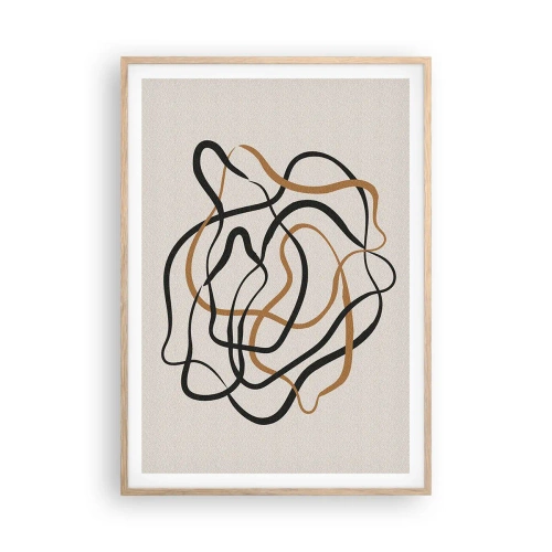 Poszter világos tölgy keretben - Minden összezavarodott - 70x100 cm