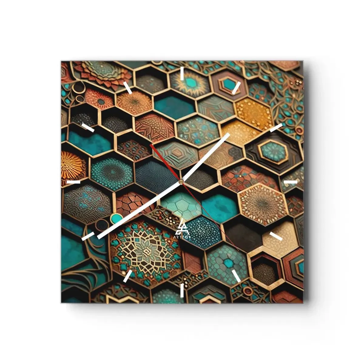 Falióra, Óra - Arab ornamentika - egy variáció - 40x40 cm