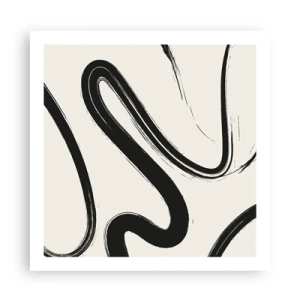 Poszter - Fekete-fehér rajongás - 60x60 cm