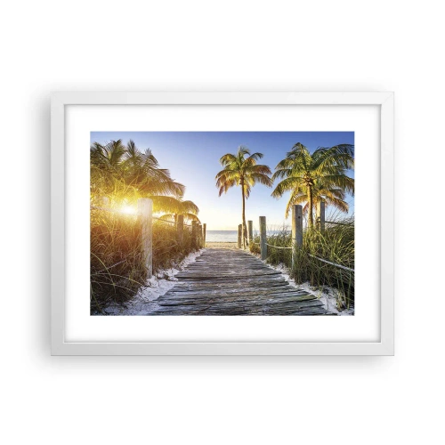 Poszter fekete keretben - Egyenesen a paradicsomba - 40x30 cm