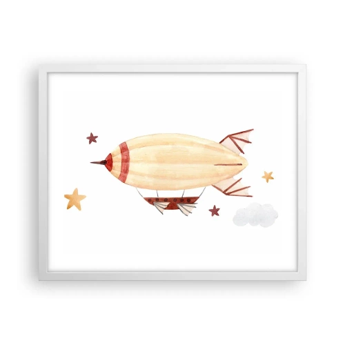 Poszter fekete keretben - Léghajó - 50x40 cm