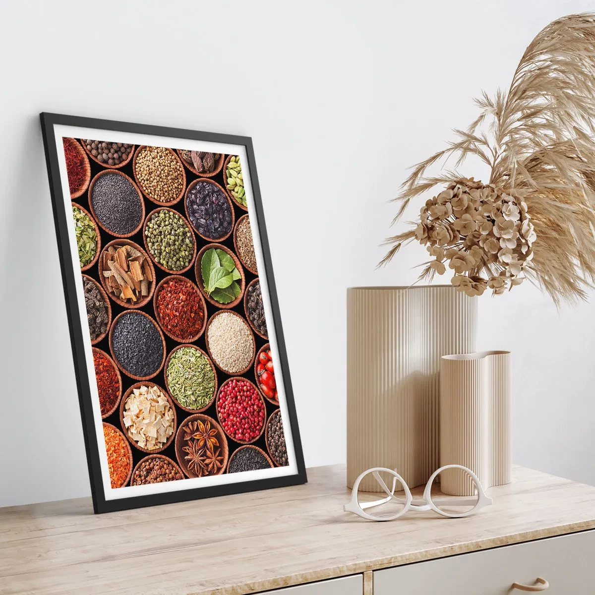 Poszter fehér keretben - A világ összes íze - 61x91 cm