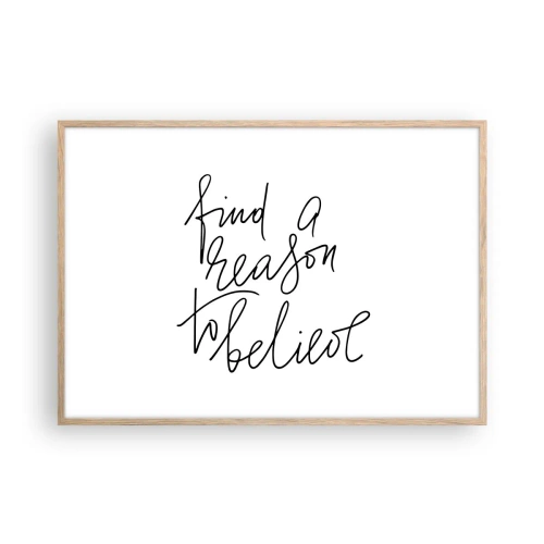 Poszter világos tölgy keretben - Ez lehetséges - 100x70 cm