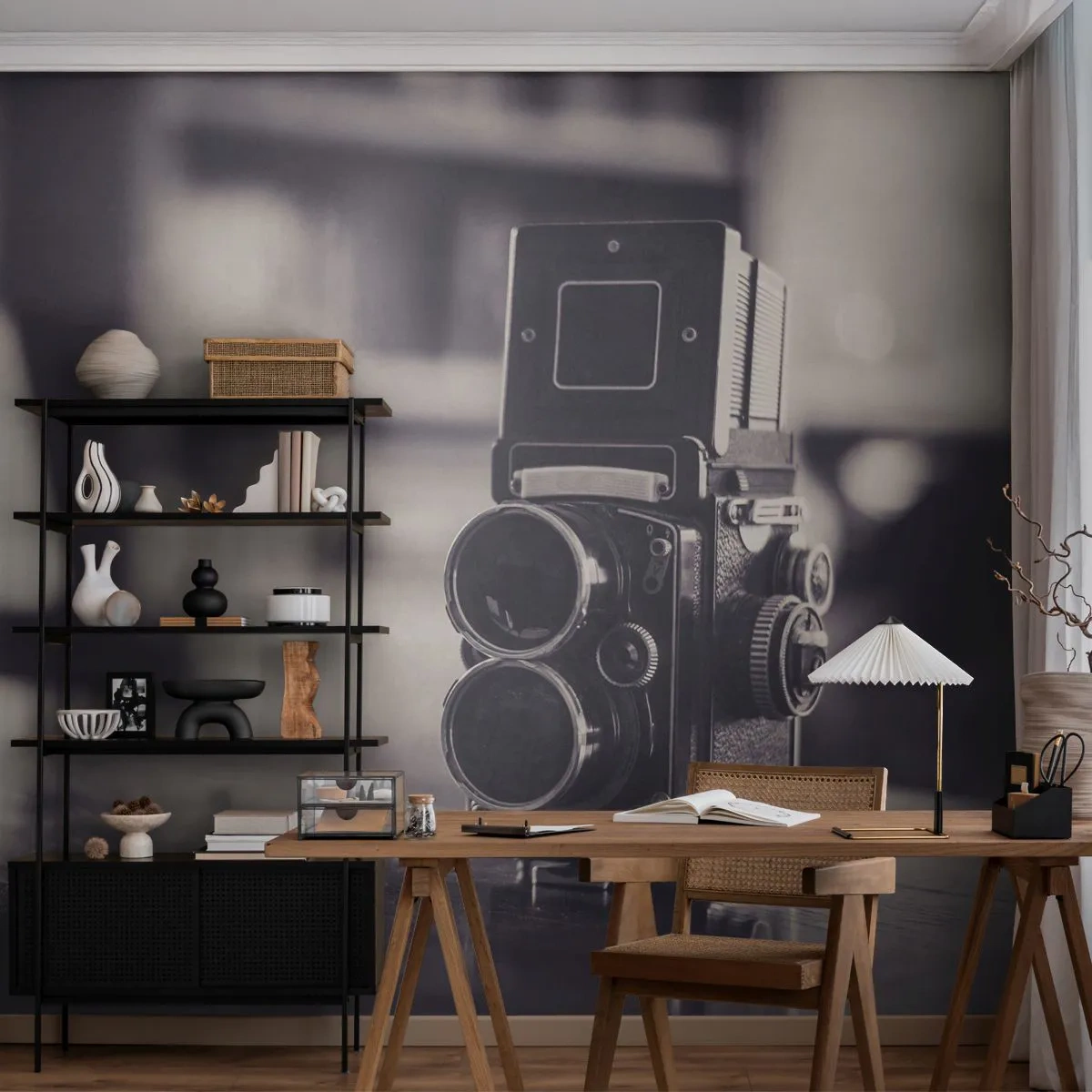 Öntapadós Fotótapéta Deluxe Sticker - Egy régi fénykép varázsa - Retro, Kamera, Szüret - 250x175 cm