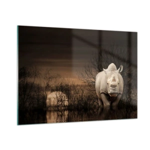 Üveg kép - Fehér a természet ellen - 100x70 cm