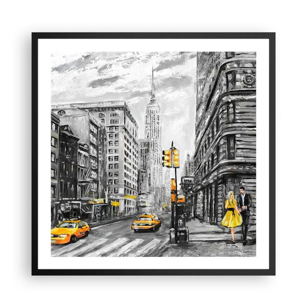 Poszter fehér keretben - Egy New York-i történet - 60x60 cm