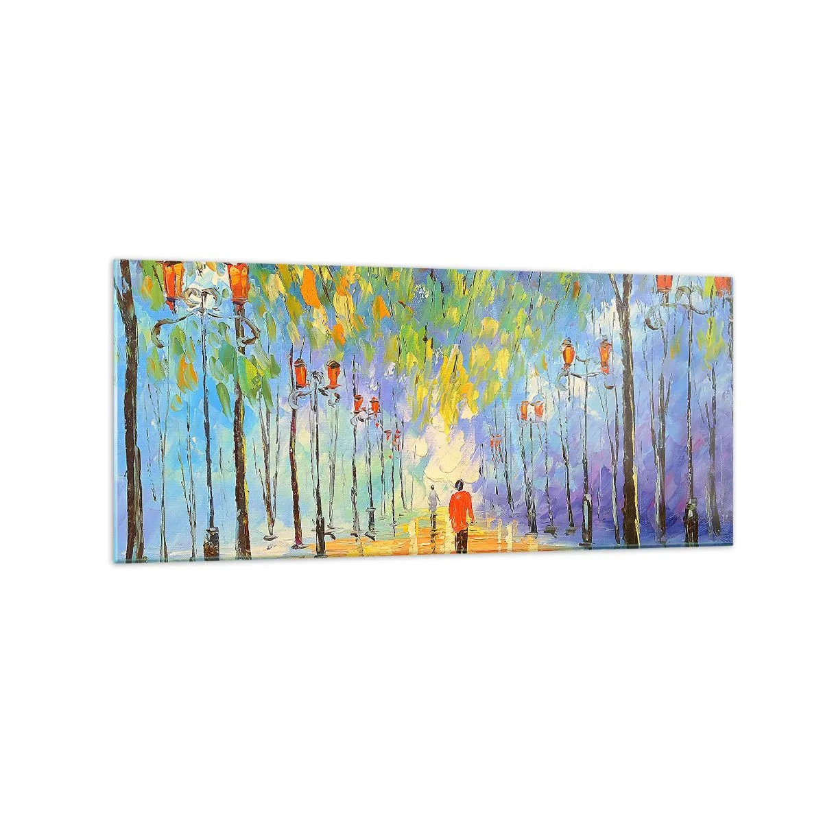 Üveg kép - Eső éjszakai dala - 120x50 cm