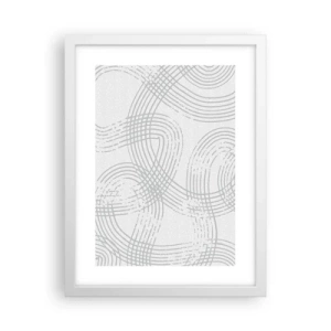 Poszter fekete keretben - Nincs egyenes út - 30x40 cm