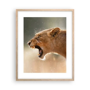 Poszter világos tölgy keretben - Próbálj meg nem hallgatni - 40x50 cm