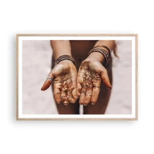 Poszter világos tölgy keretben - Ajándék neked - 100x70 cm