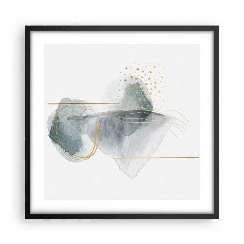 Poszter fehér keretben - A szürkeség és az arany kapcsolatáról - 50x50 cm