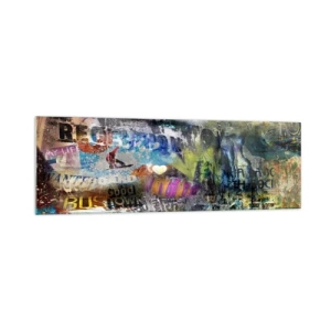 Üveg kép - Emlékek kollázsa - 160x50 cm