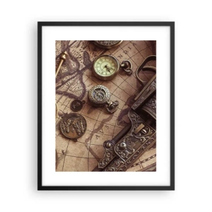 Poszter fehér keretben - Hív a kaland  - 40x50 cm