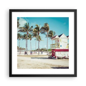 Poszter fehér keretben - Gyönyörű nap vár rád - 40x40 cm