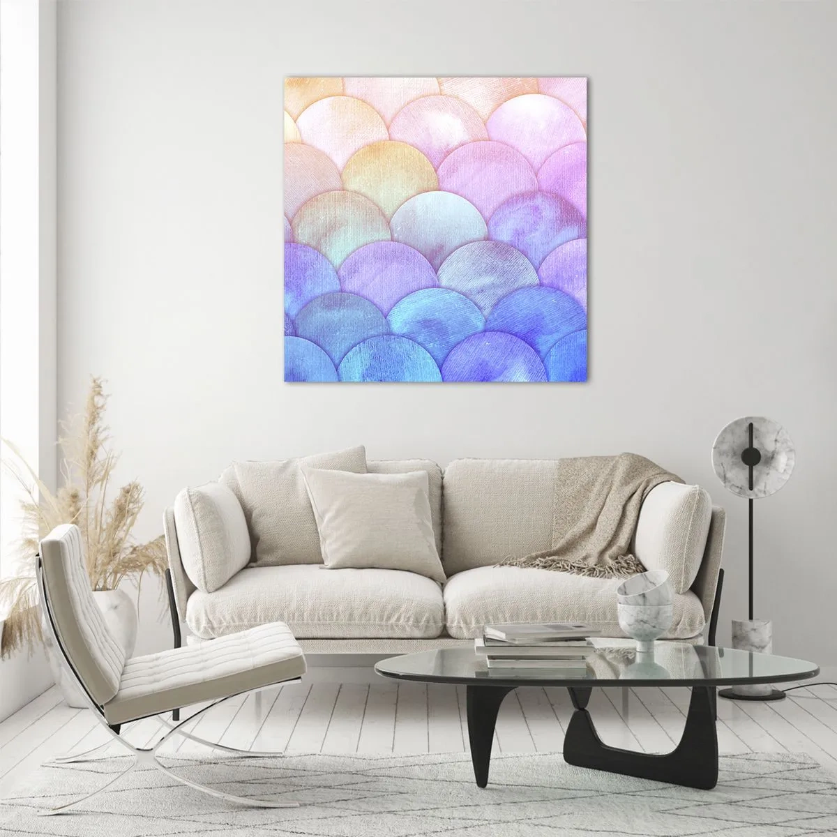 Üveg kép - Gyöngyház kagyló - 50x50 cm