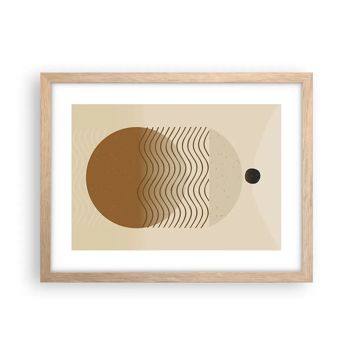 Poszter világos tölgy keretben - A geometriai formák eredetéről - 40x30 cm