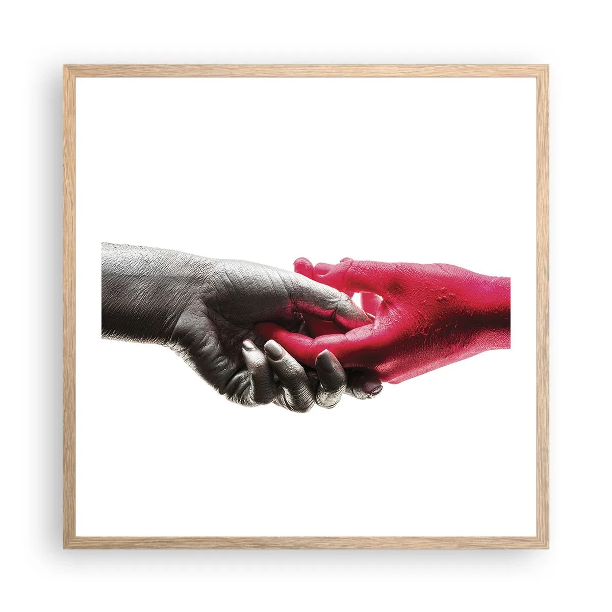 Poszter világos tölgy keretben - Együtt, bár mások - 60x60 cm