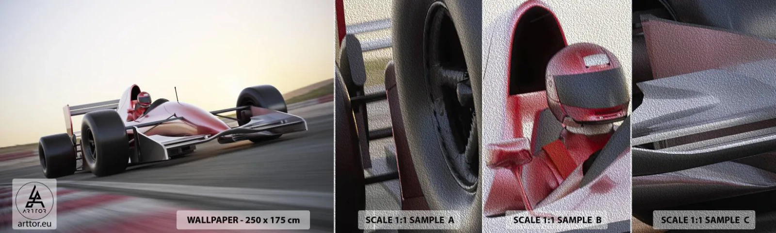 Fotótapéta Minta Premium Sand - Mindig győztes - Autóipari, Versenyautó, Sport - 100x30 cm