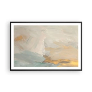 Poszter fehér keretben - Absztrakció - a szelídség földje - 91x61 cm