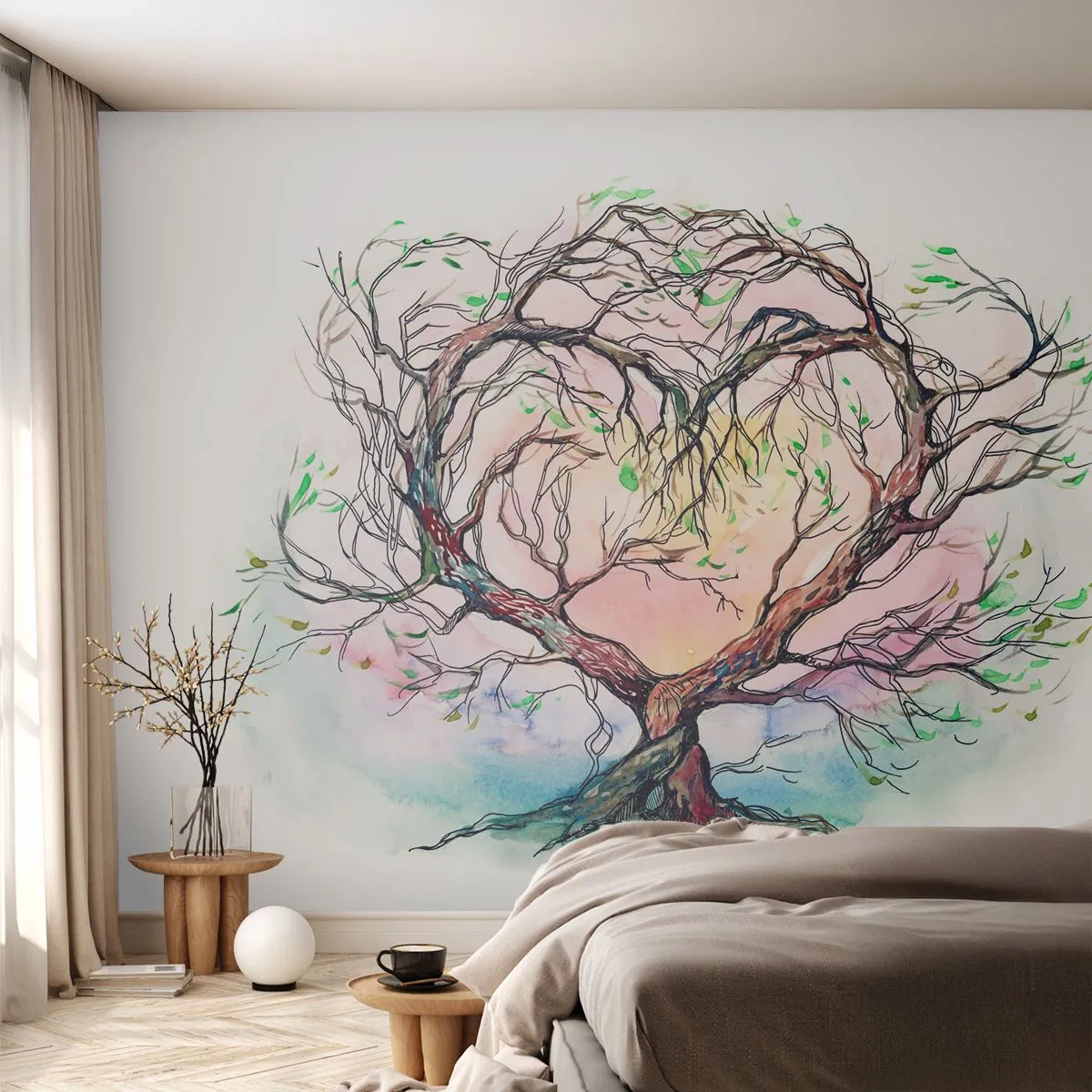 Fotótapéta Premium Canvas - Együtt a viharok ellen - Absztrakció, Fa, Darab - 400x280 cm