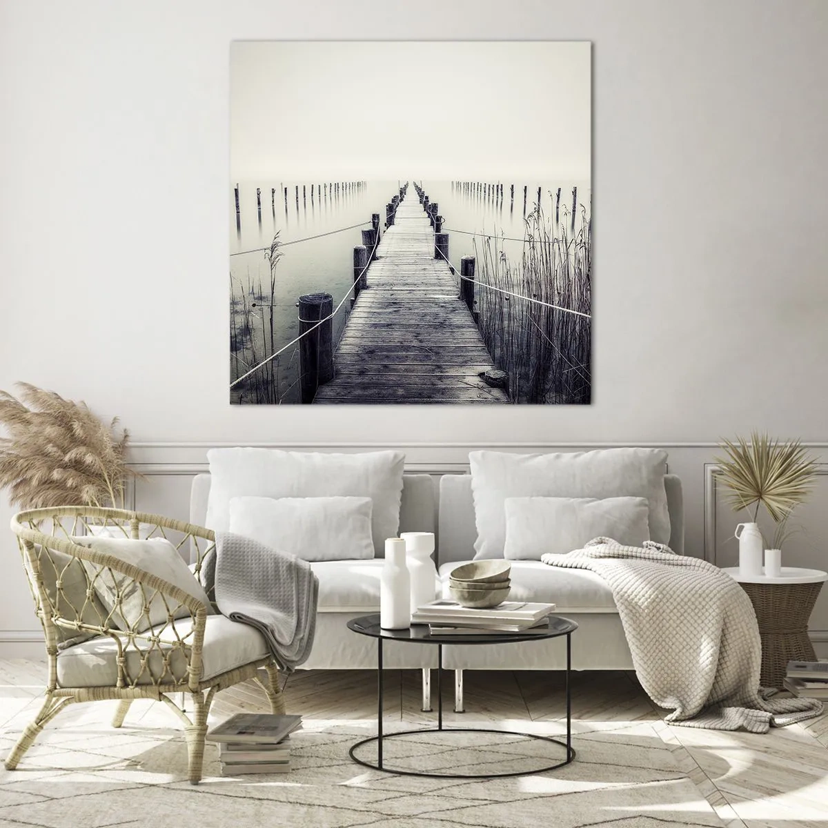 Üveg kép - Merülj el a békében - 30x30 cm