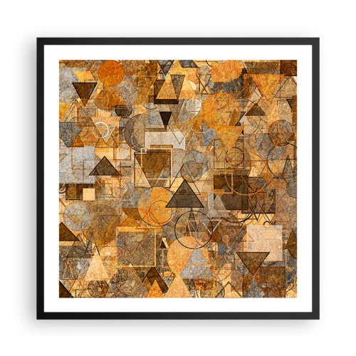 Poszter fehér keretben - Formában a világ - 60x60 cm