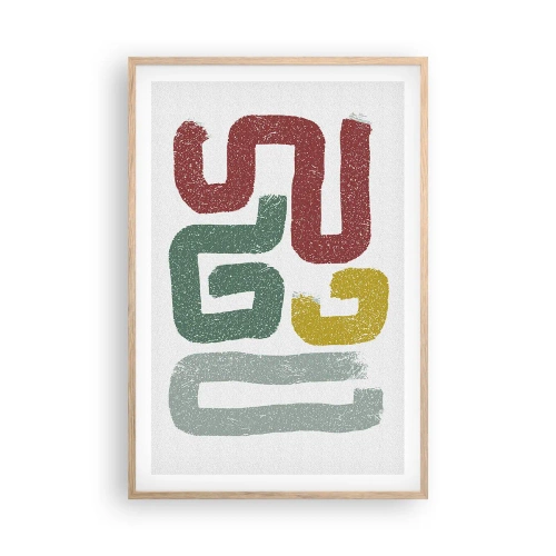 Poszter világos tölgy keretben - Egy ismeretlen nyelven - 61x91 cm