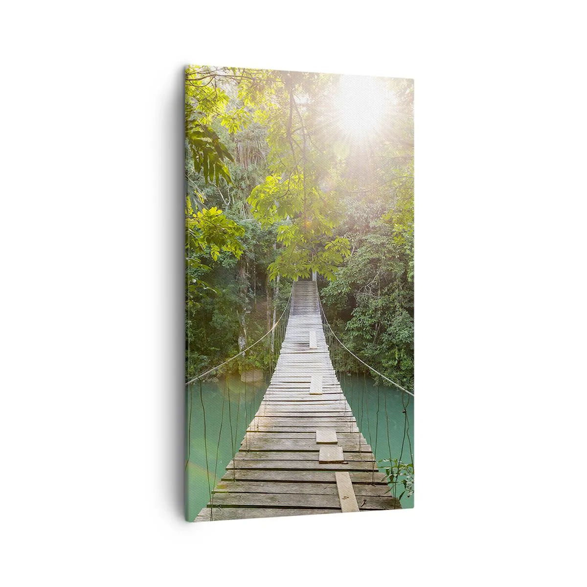 Vászonkép - Az azúrkék vízen át az azúrkék erdőbe - 45x80 cm