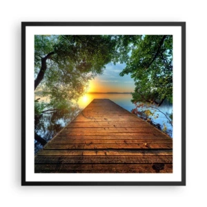 Poszter fehér keretben - Ne siess, ülj le - 60x60 cm