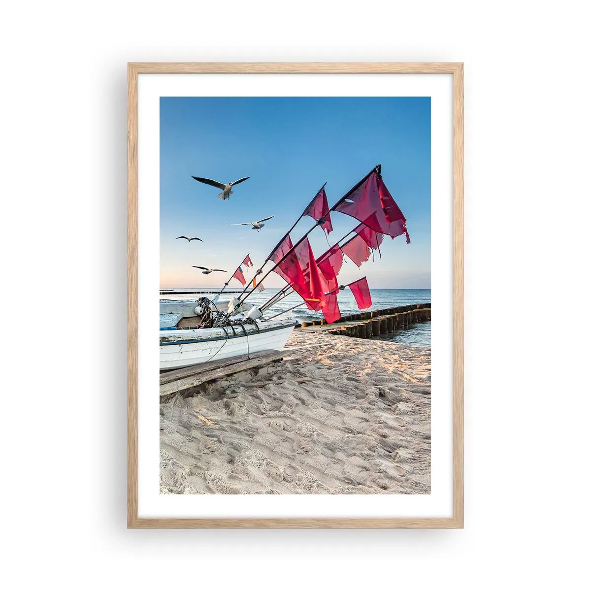 Poszter világos tölgy keretben - Megérdemelt pihenés - 50x70 cm