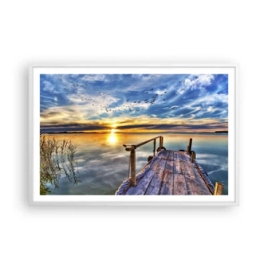 Poszter fekete keretben - Megnyugszik a szél - 91x61 cm